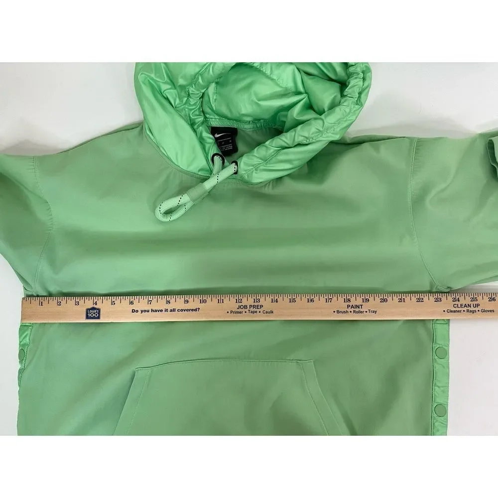 Nike Hoodie Women's Large City Ready Pullover Snap Pullover‎ Swoosh Logo Green